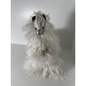 Alpaca Llama 11” Plush Real Peruvian Wool Off White Color Fur Super Soft Peru